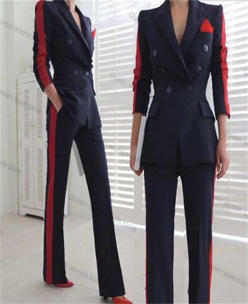 Women'S Red Formal Wear - Ensemble 2 pièces blazer et pantalon