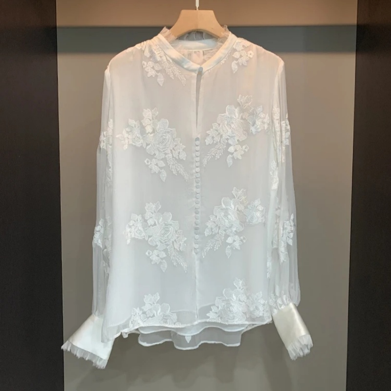 Liquidation lin naturel soie B - Silk Blouse Button avis et prix