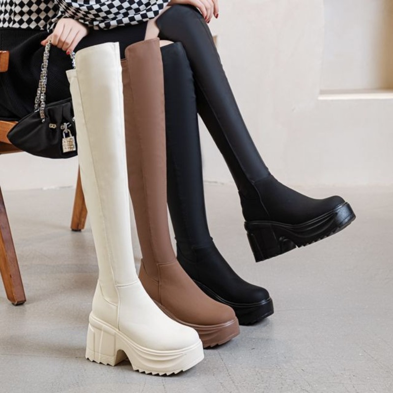 Bottes à talons larges et seme - Woman Formal Wear avis et prix