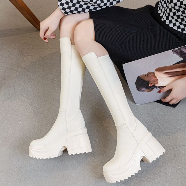Bottes à talons larges et seme - Woman Formal Wear avis et prix