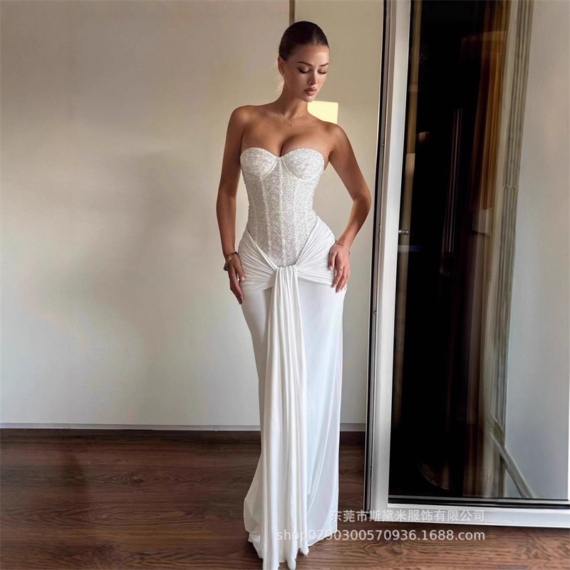 Robe de bal longue à paillette - Women'S Red Formal Wear avis et prix