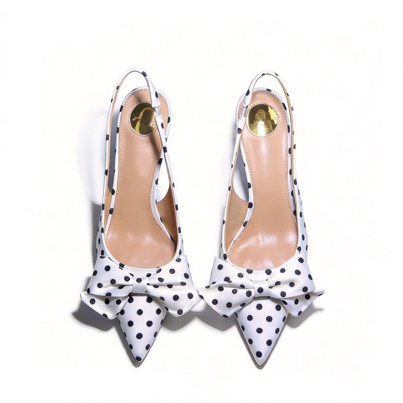 Sandales à talons hauts à pois - Kitten Heel Women avis et prix