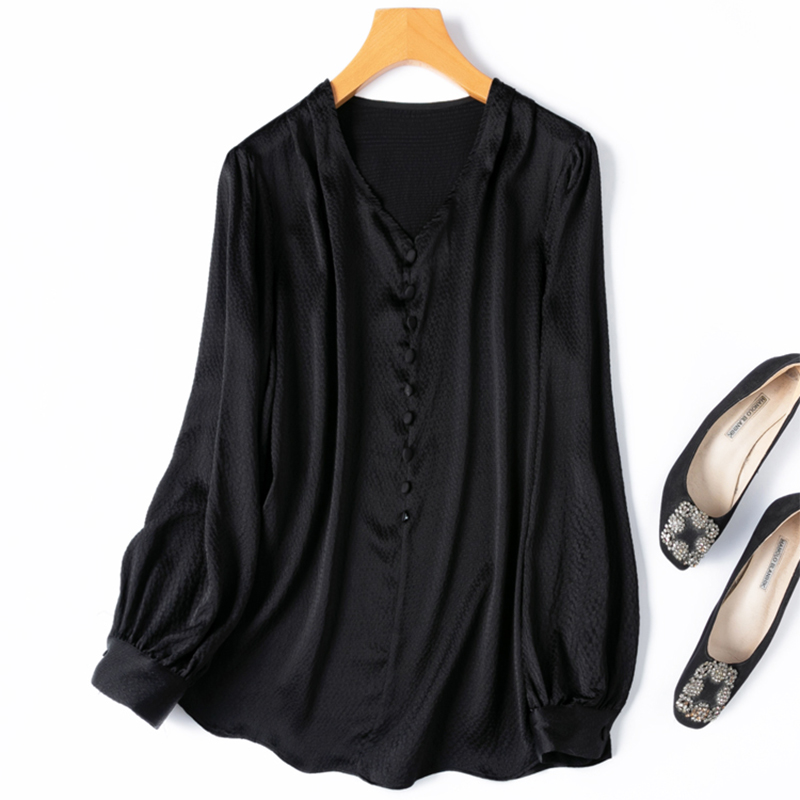 Chemisier en soie pour femmes, - Silk Blouse Button avis et prix