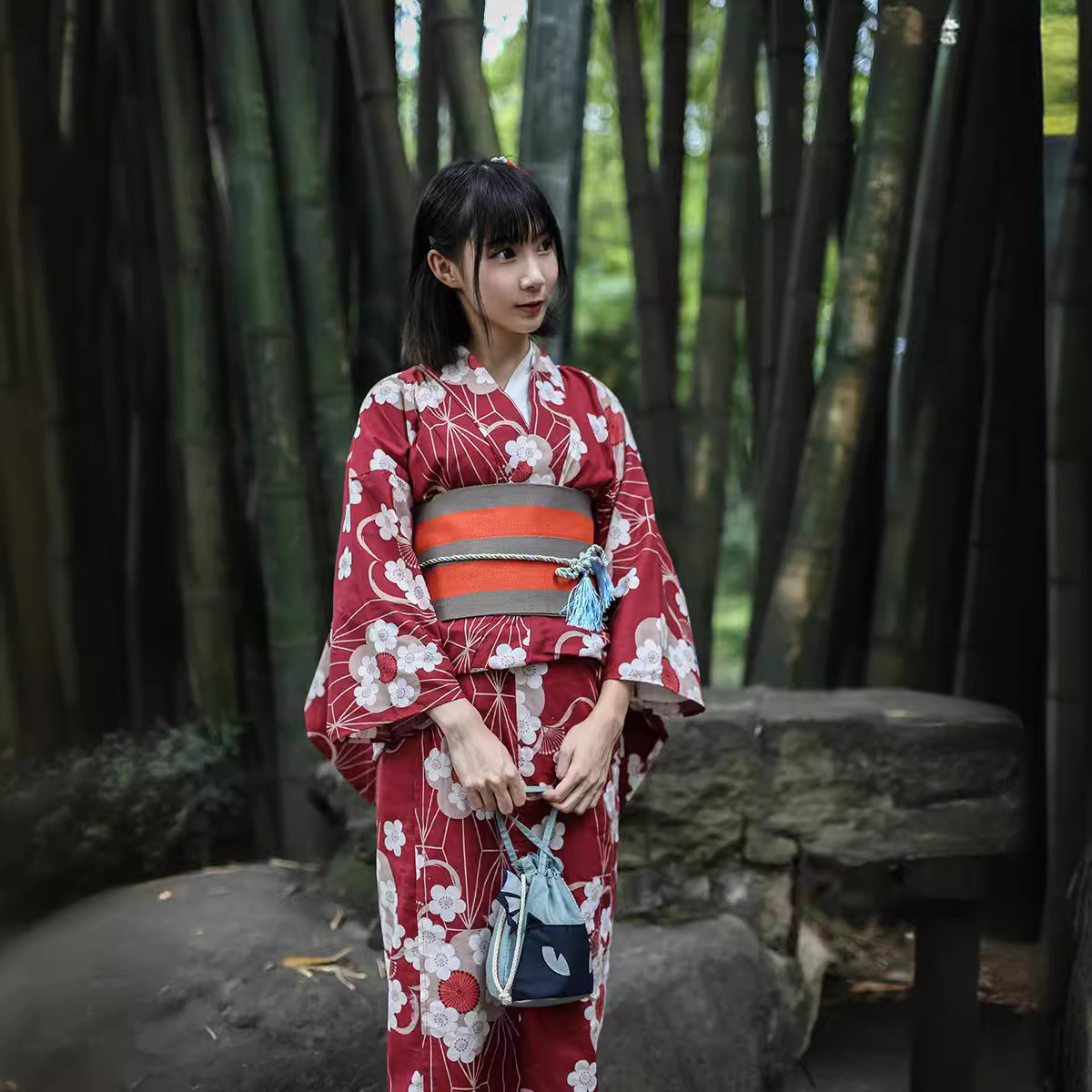 Kimono Yukata Japonais Rouge p - Women'S Red Formal Wear avis et prix