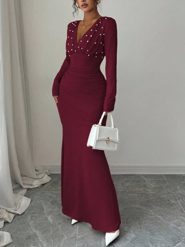 Krismile – robe de soirée élég - Women'S Red Formal Wear avis et prix