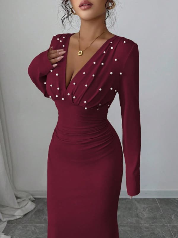 Krismile – robe de soirée élég - Women'S Red Formal Wear avis et prix