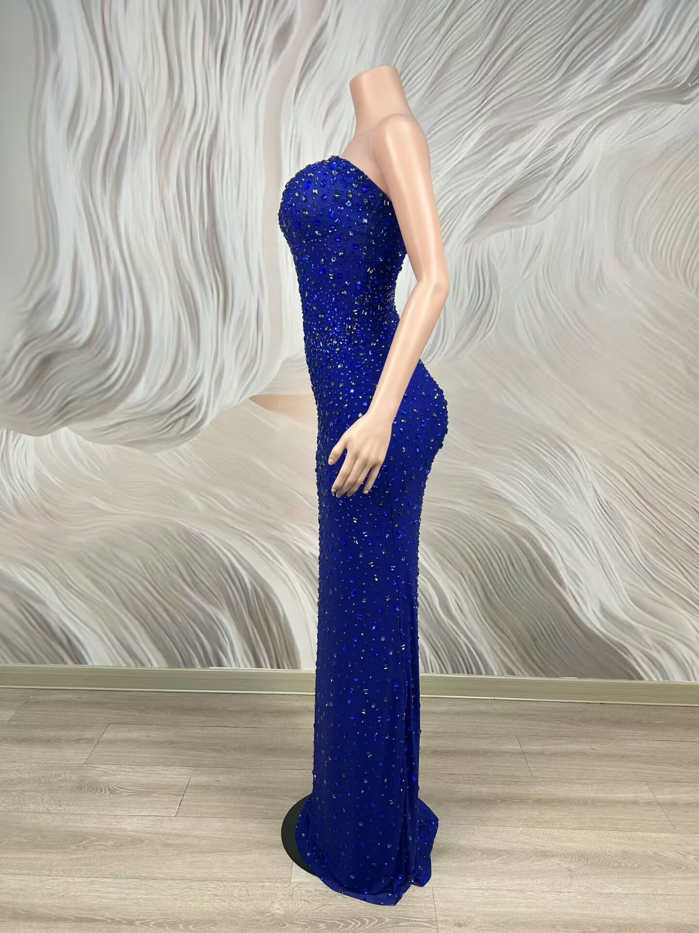 Robe de soirée bleue sans bret - Women'S Red Formal Wear avis et prix