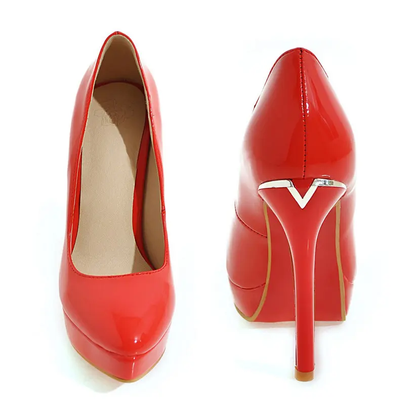 Escarpins à plateforme en cuir - Women'S Red Formal Wear avis et prix