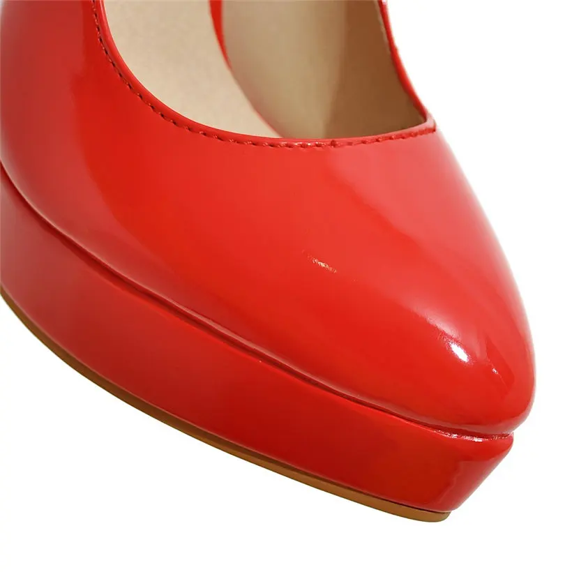 Escarpins à plateforme en cuir - Women'S Red Formal Wear avis et prix